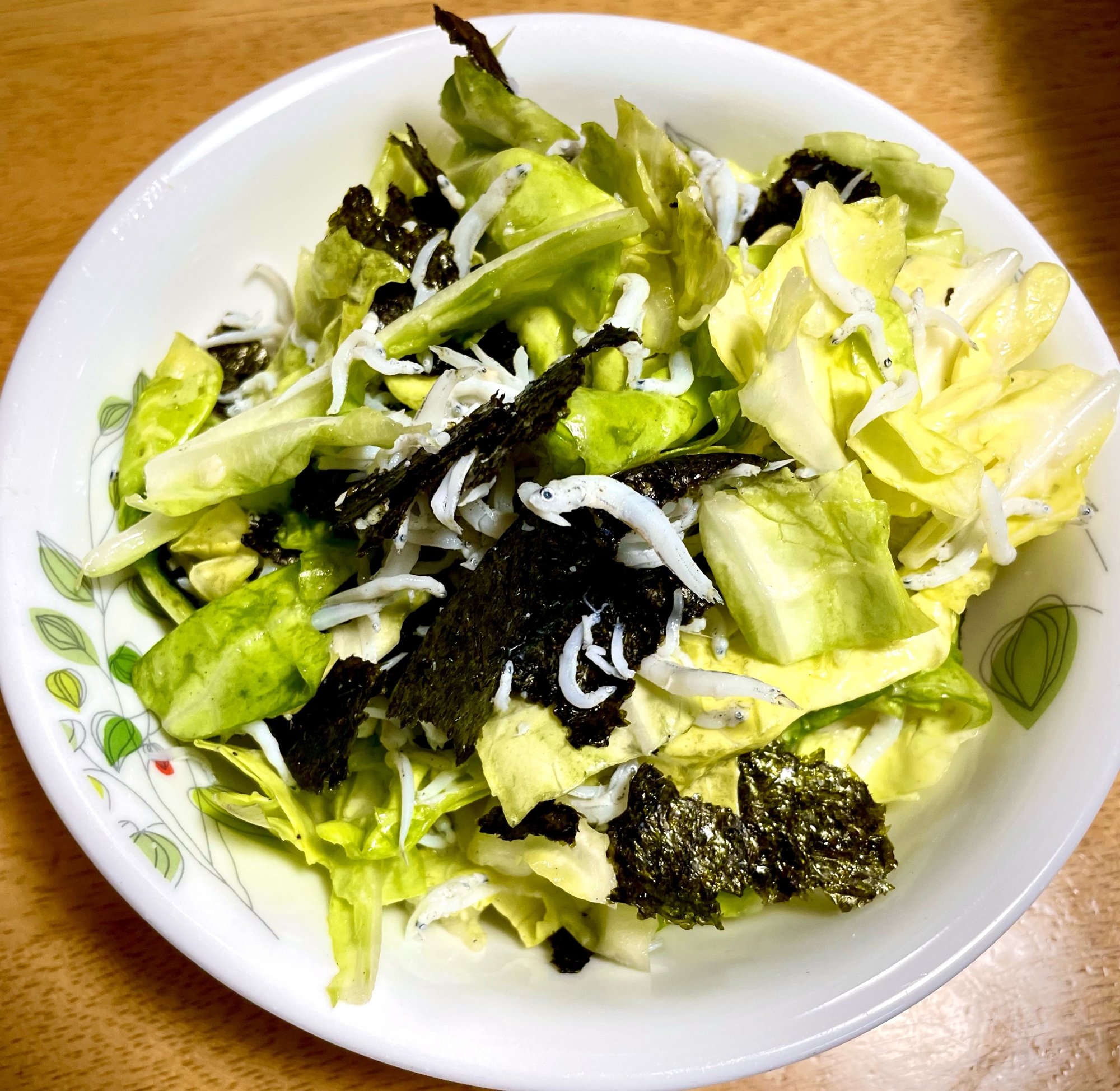 キャベツのしらすのりあえサラダ