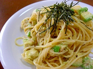 アボカドと明太子のスパゲティー