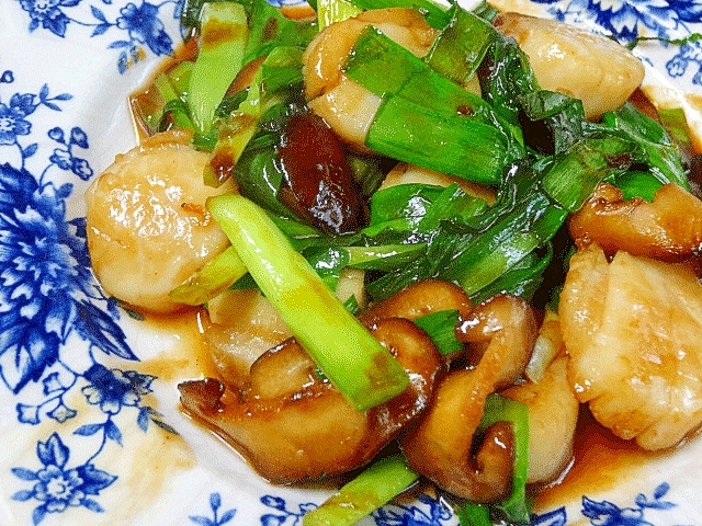 簡単中華料理♪　「ホタテの牡蠣油炒め」