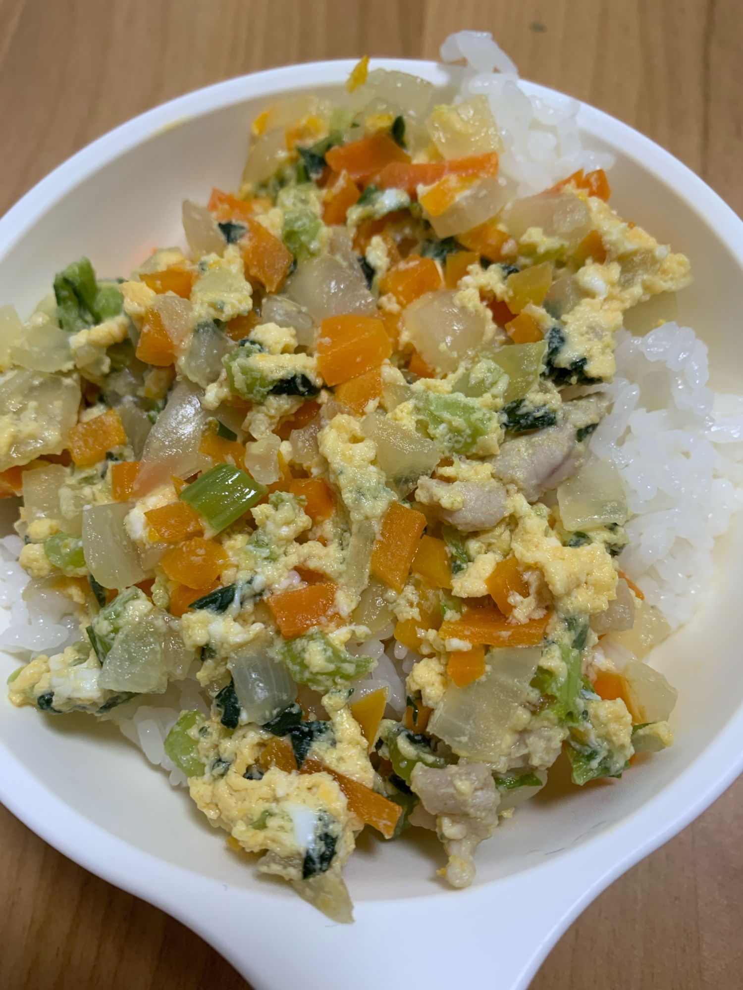 離乳食後期から野菜たっぷり親子丼 レシピ 作り方 By Yopipi 楽天レシピ