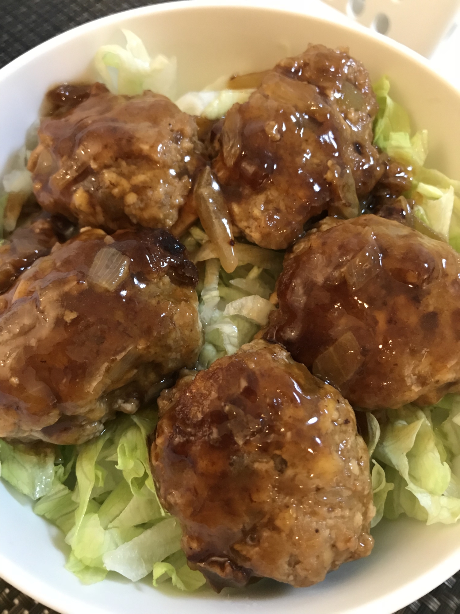 ふわふわ照り焼きハンバーグ丼