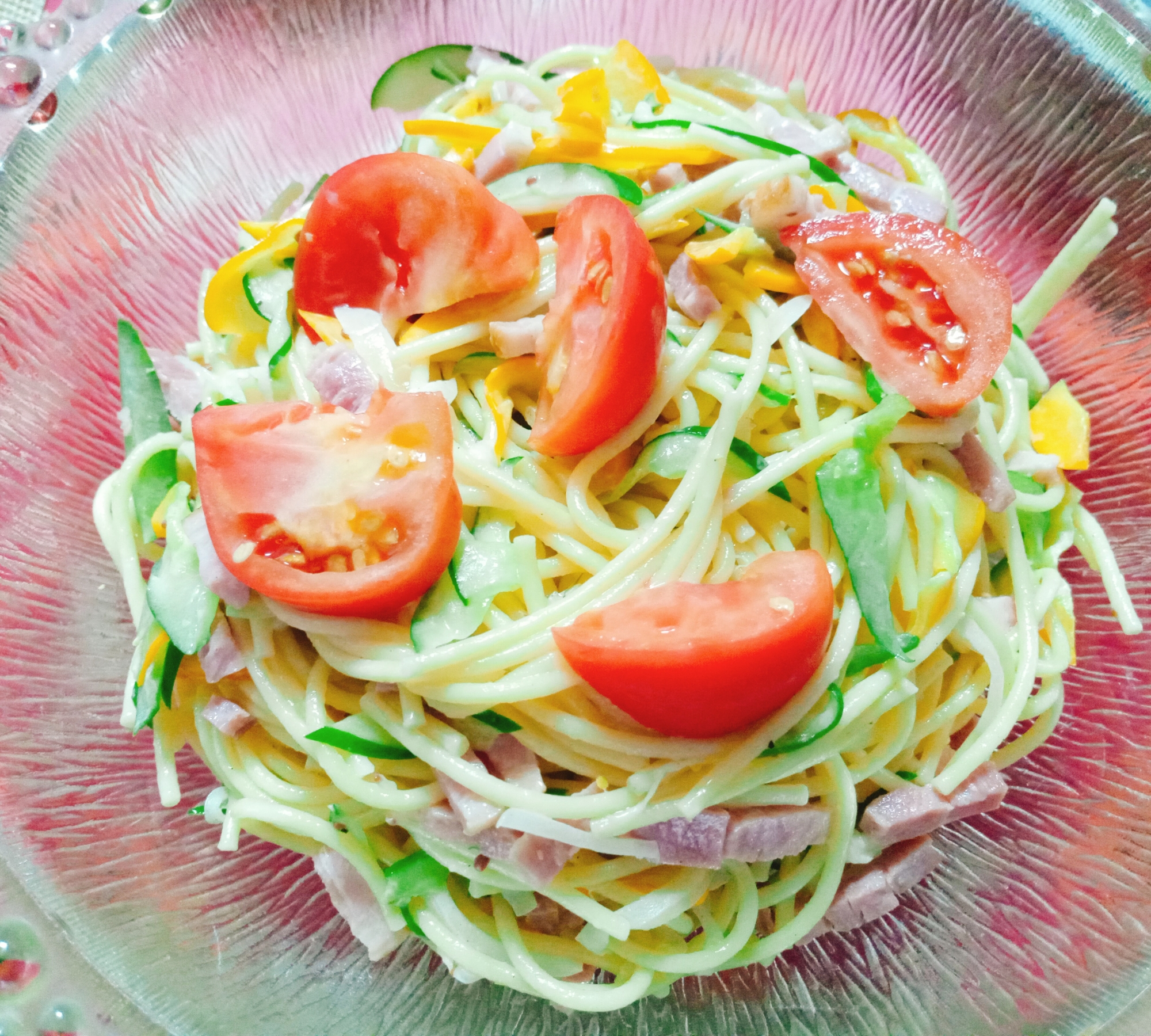 夏野菜たっぷりパスタサラダ