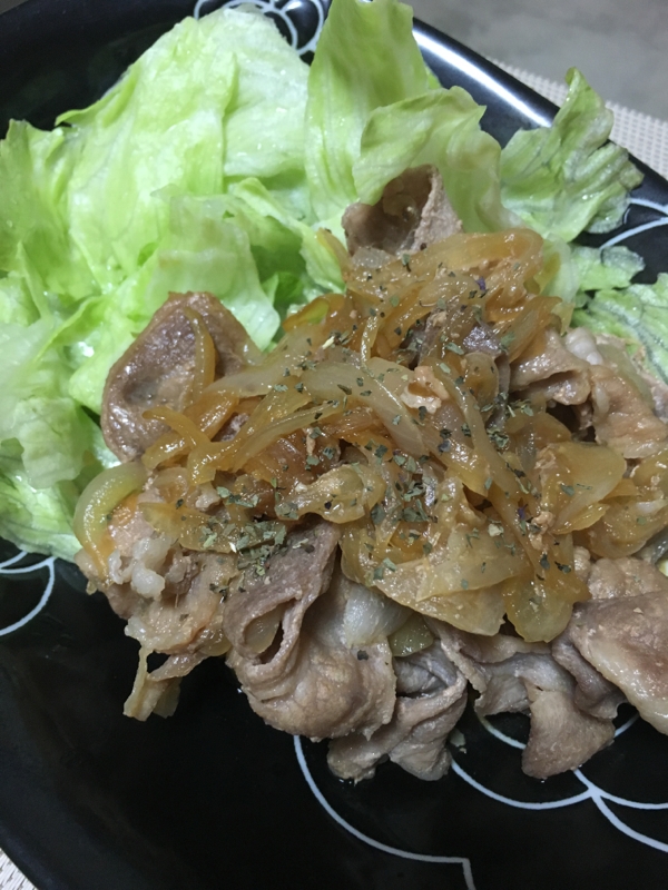 豚こま切れ肉の生姜焼き