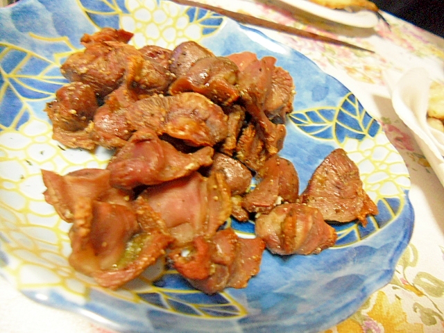 砂肝のカリカリ焼き 魚焼きグリルで簡単 レシピ 作り方 By ミスチバス 楽天レシピ