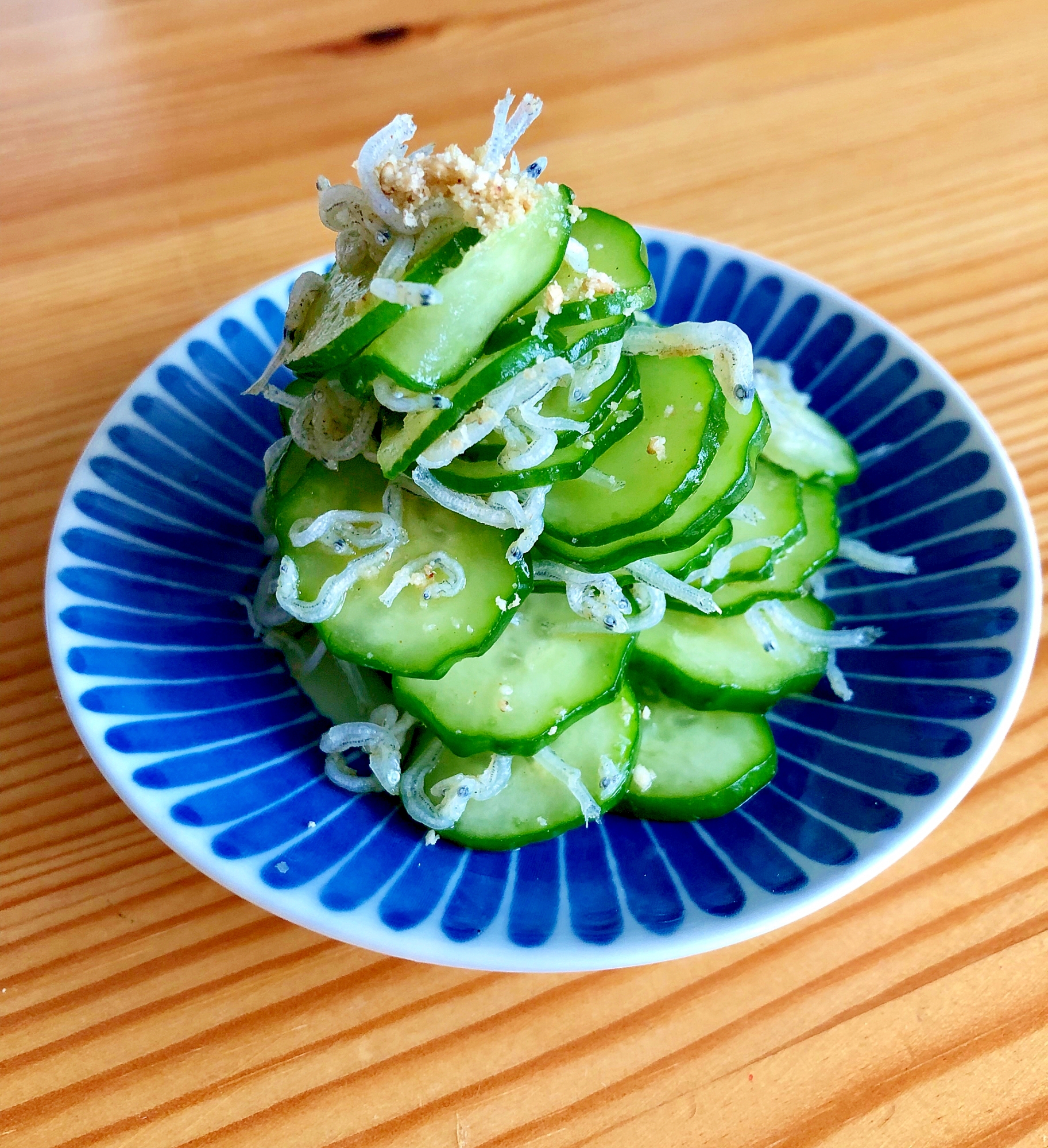 1分でおつまみ☆きゅうりとちりめんじゃこのナムル