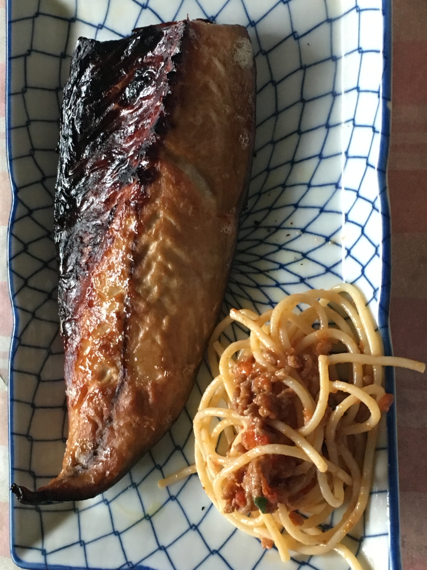 赤魚とスパゲッティのプレート