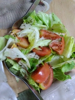 ５分！アボカドのスモークサーモン巻きサラダ♪
