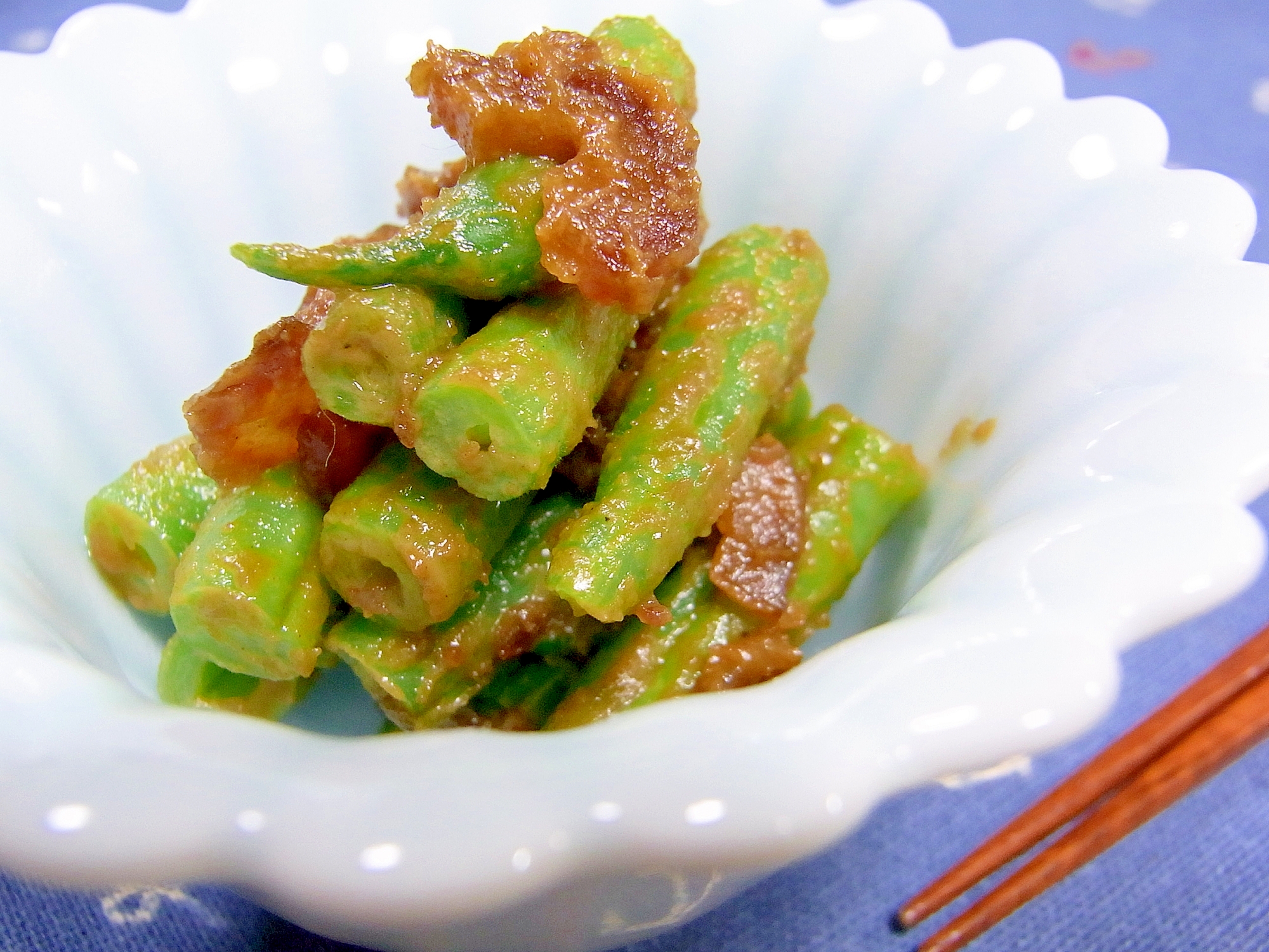 砂糖なし☆デーツでインゲンのごまあえ