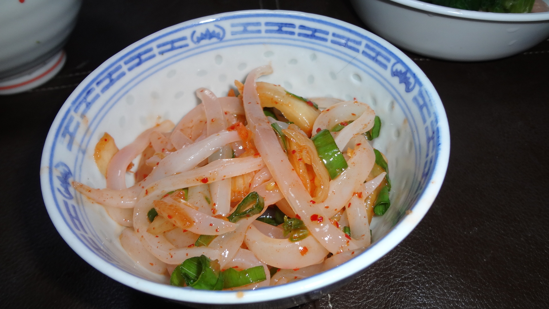 イカそうめんのキムチあえ