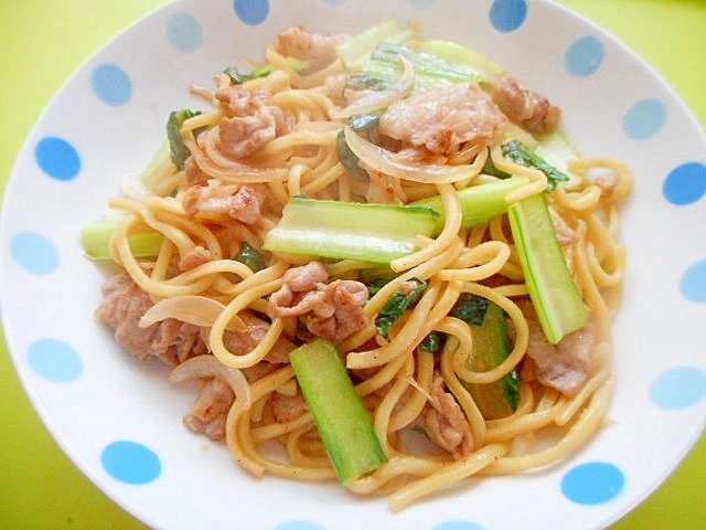 ターサイと豚肉のオイスター焼きそば