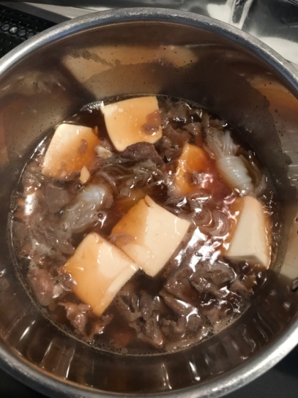 少し味を薄めて作りました。
少しの材料でも肉の旨味が満足感を出してくれました。