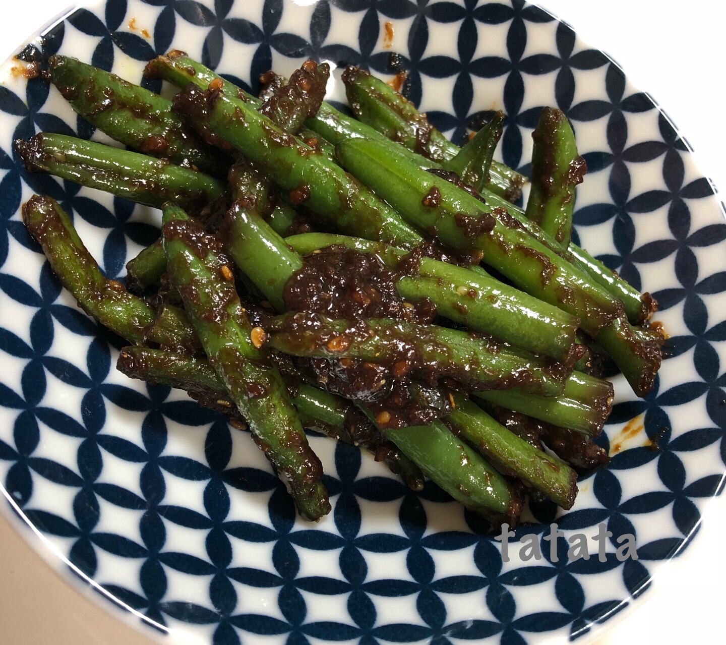 インゲンの味噌炒め