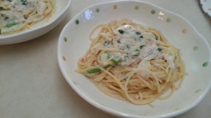 蟹缶で作る『カニクリームパスタ』