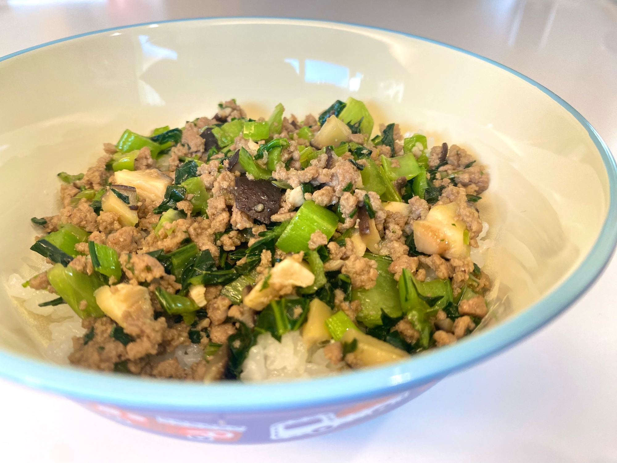 幼児食☆小松菜のそぼろ丼