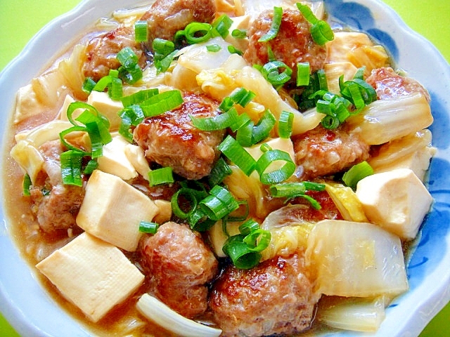 肉団子と豆腐の中華煮