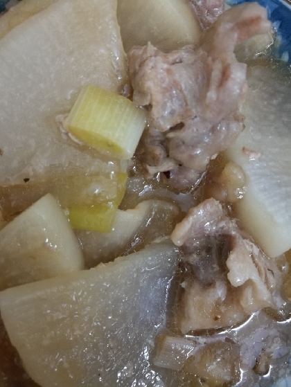 大根と豚肉のニンニク醤油炒め