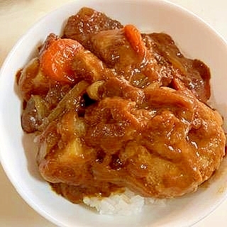 レンジで　☆　肉団子カレー