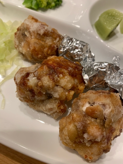 レンジを使えばこんなに早く手羽元の唐揚げが作れるんですね！！子供達も喜んでました⑅◡̈* ありがとうございました！