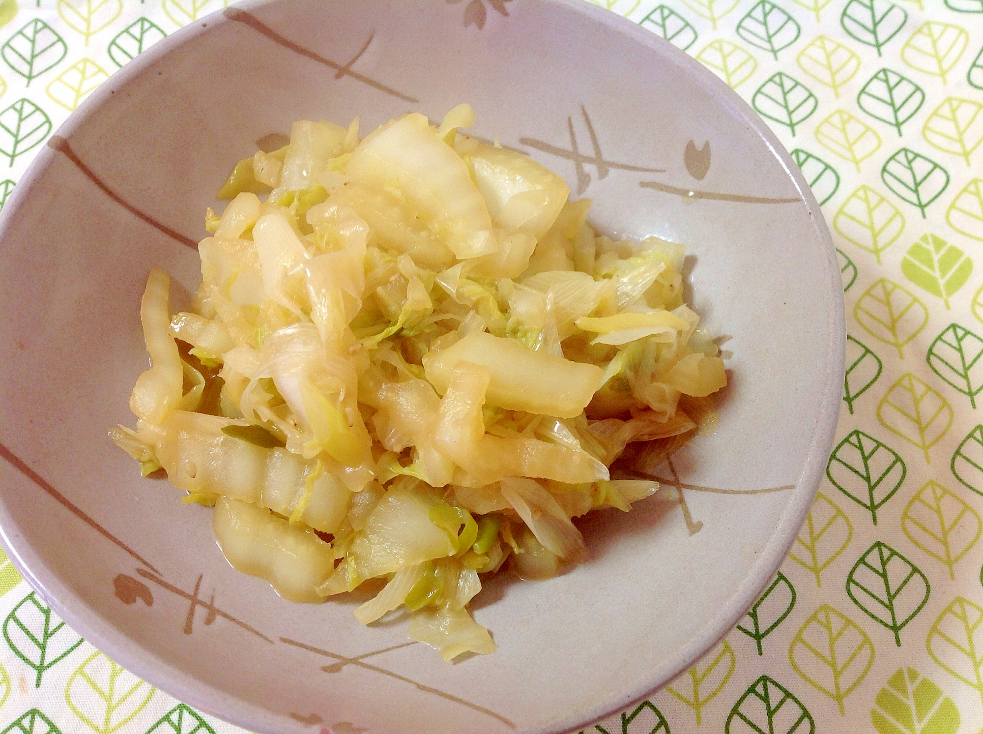 白菜とねぎの簡単炒め物(o^^o)