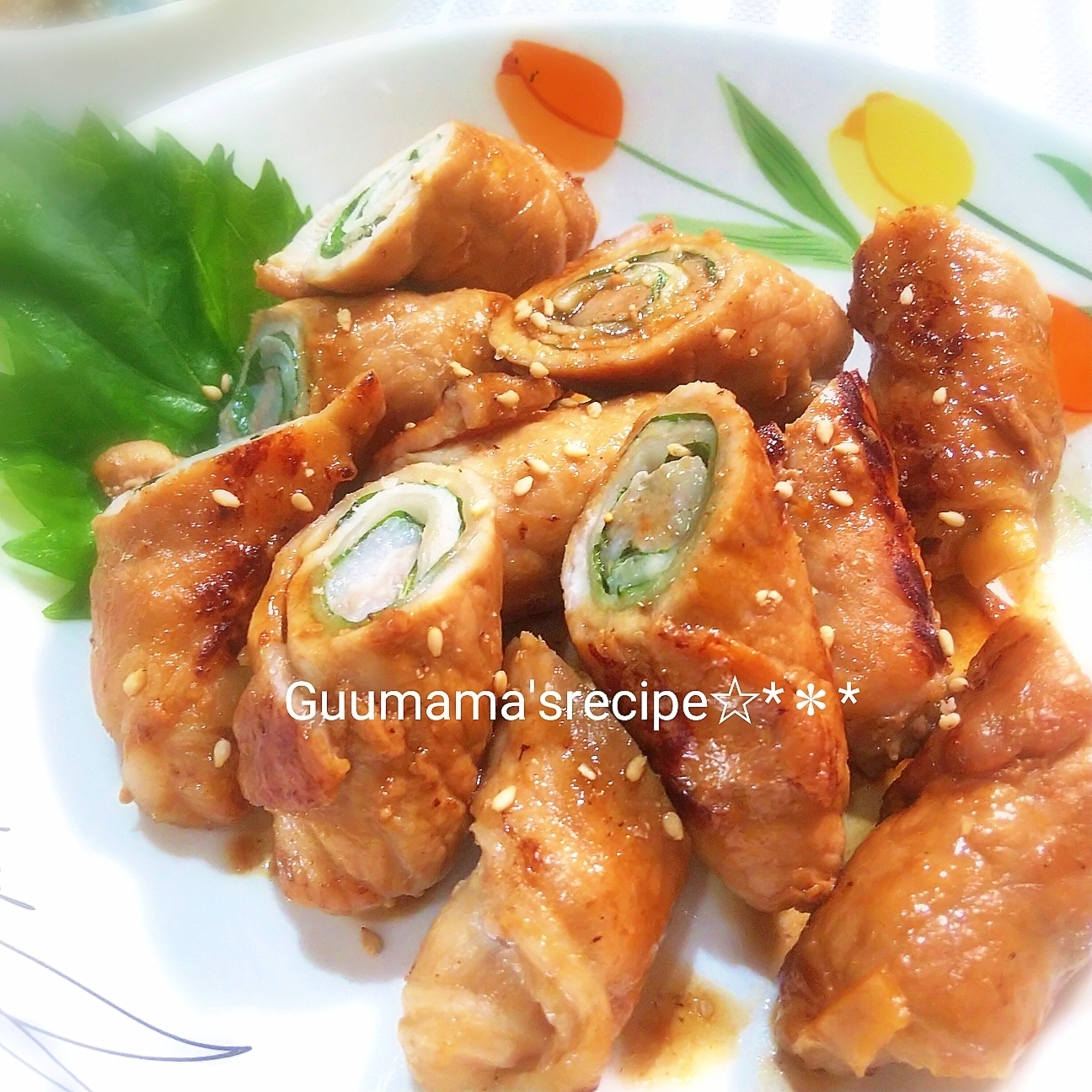 余った餃子の皮で♡もっちり♡餃子の皮の豚ロース巻き