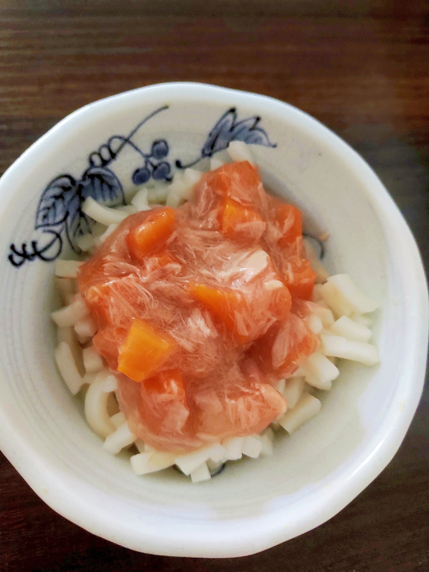 離乳食　ツナと人参のあんかけうどん