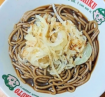 なんちゃって玉ねぎ天ぷら蕎麦