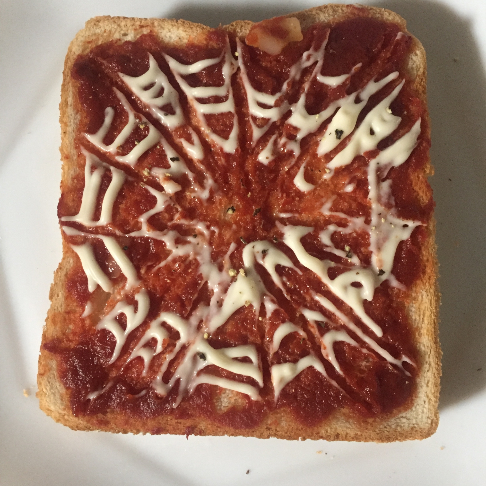 ハロウィンに蜘蛛の巣トースト レシピ 作り方 By Ior 楽天レシピ