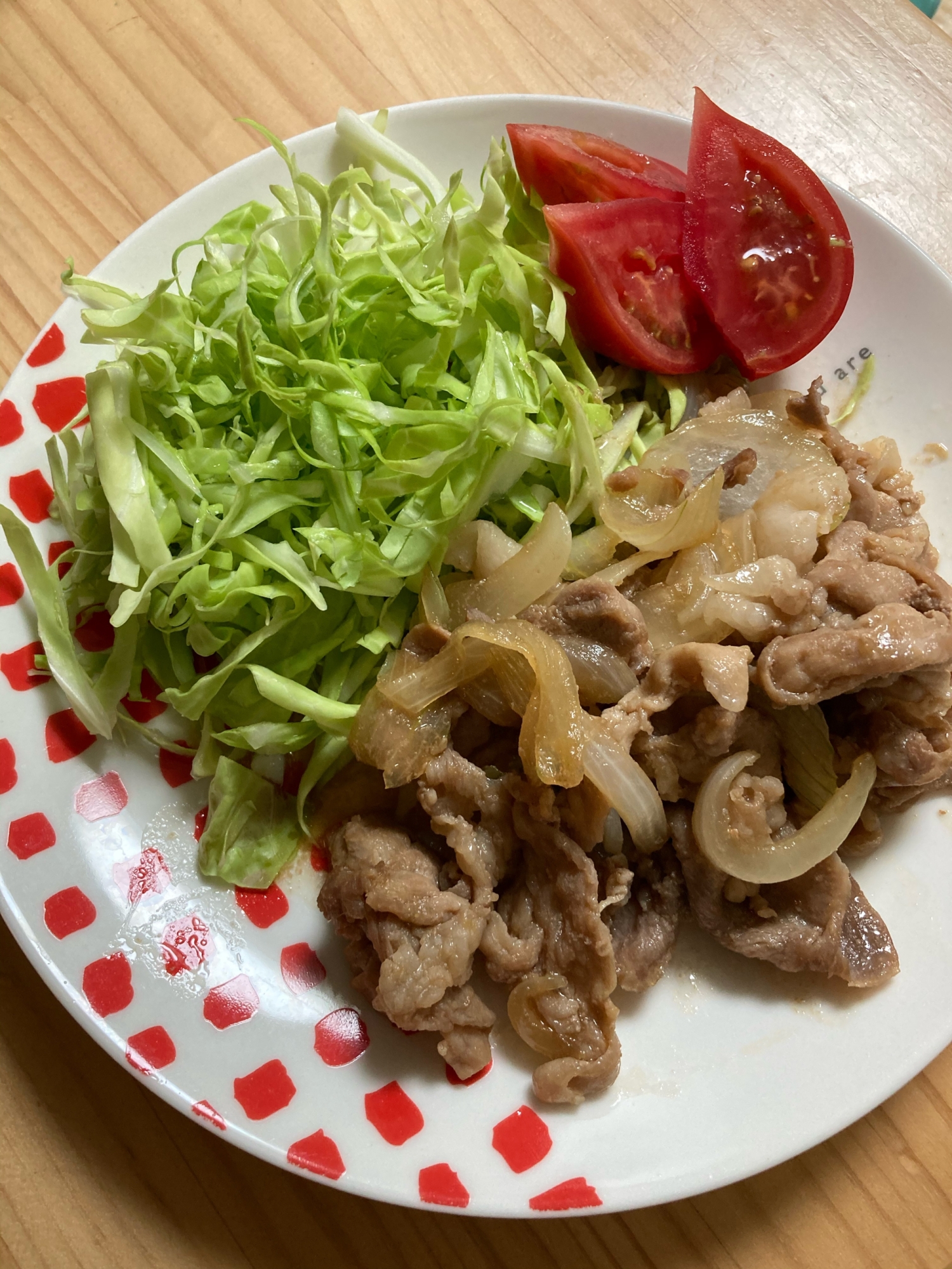 新玉ねぎと豚肉のしょうが焼き風