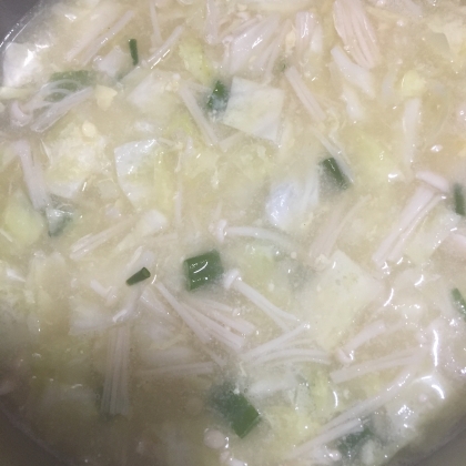 キャベツとえのき焼き麩のスープ