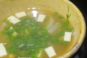 はこべと高野豆腐のスープ