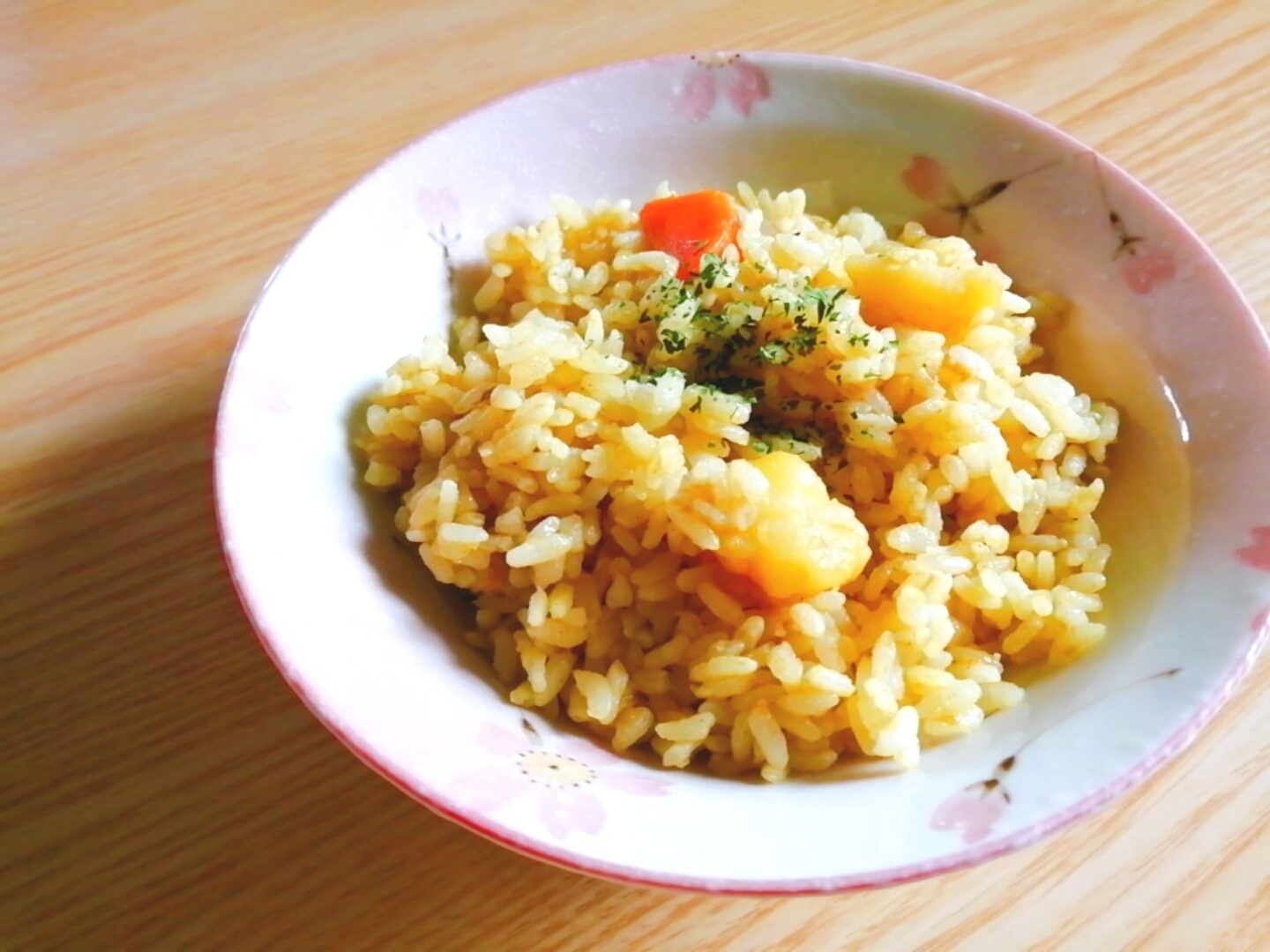 カレーの残りで☆カレーピラフ風