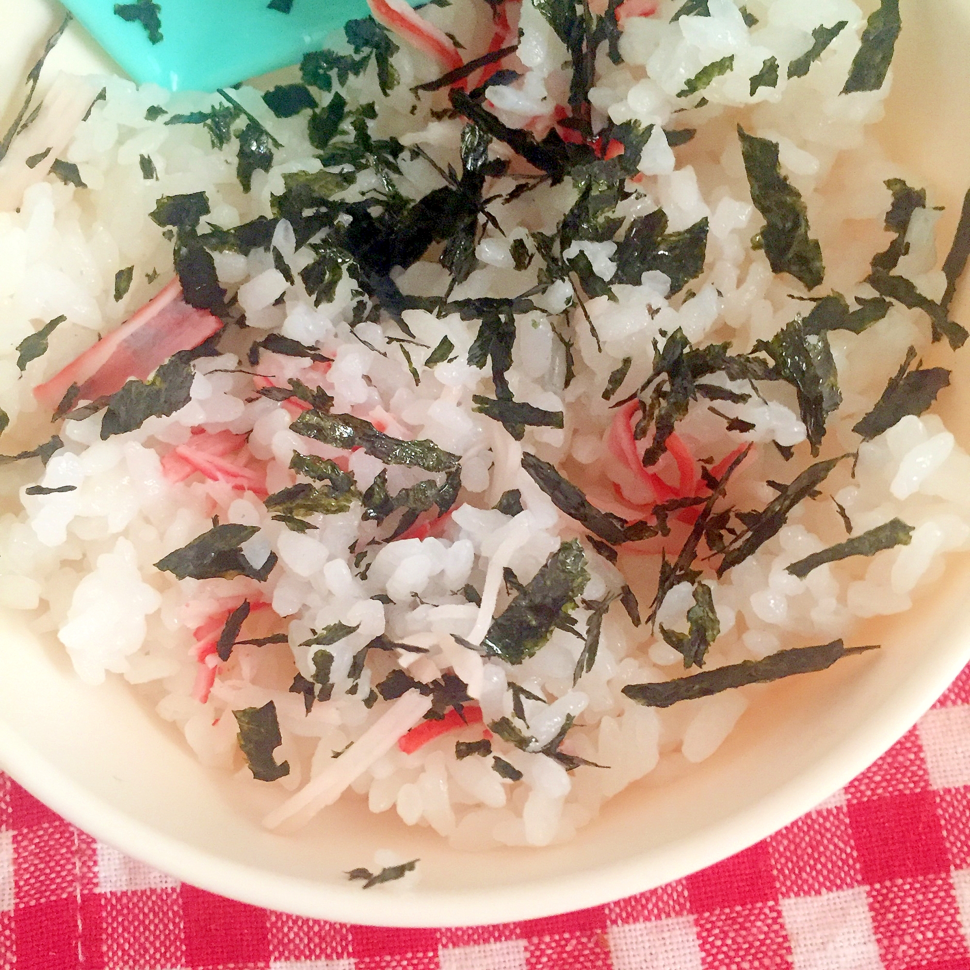 カニカマと海苔の混ぜご飯☆