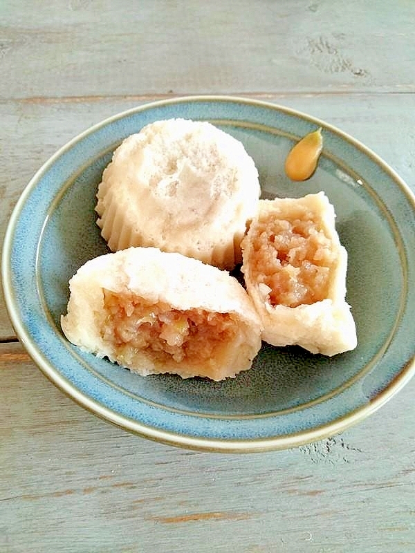 レンジで4分♪米粉の薄皮ミニ肉まん