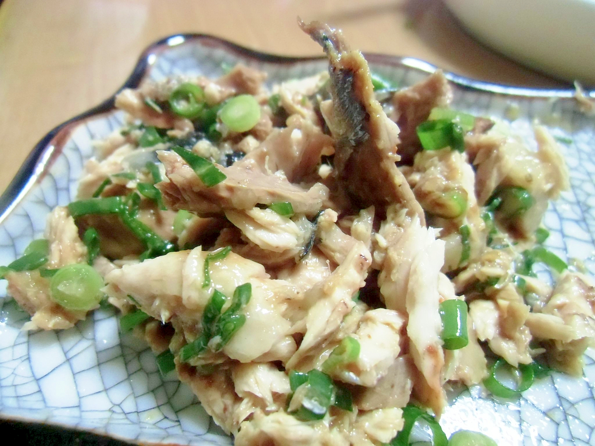 秋刀魚と生姜とネギの醤油和え