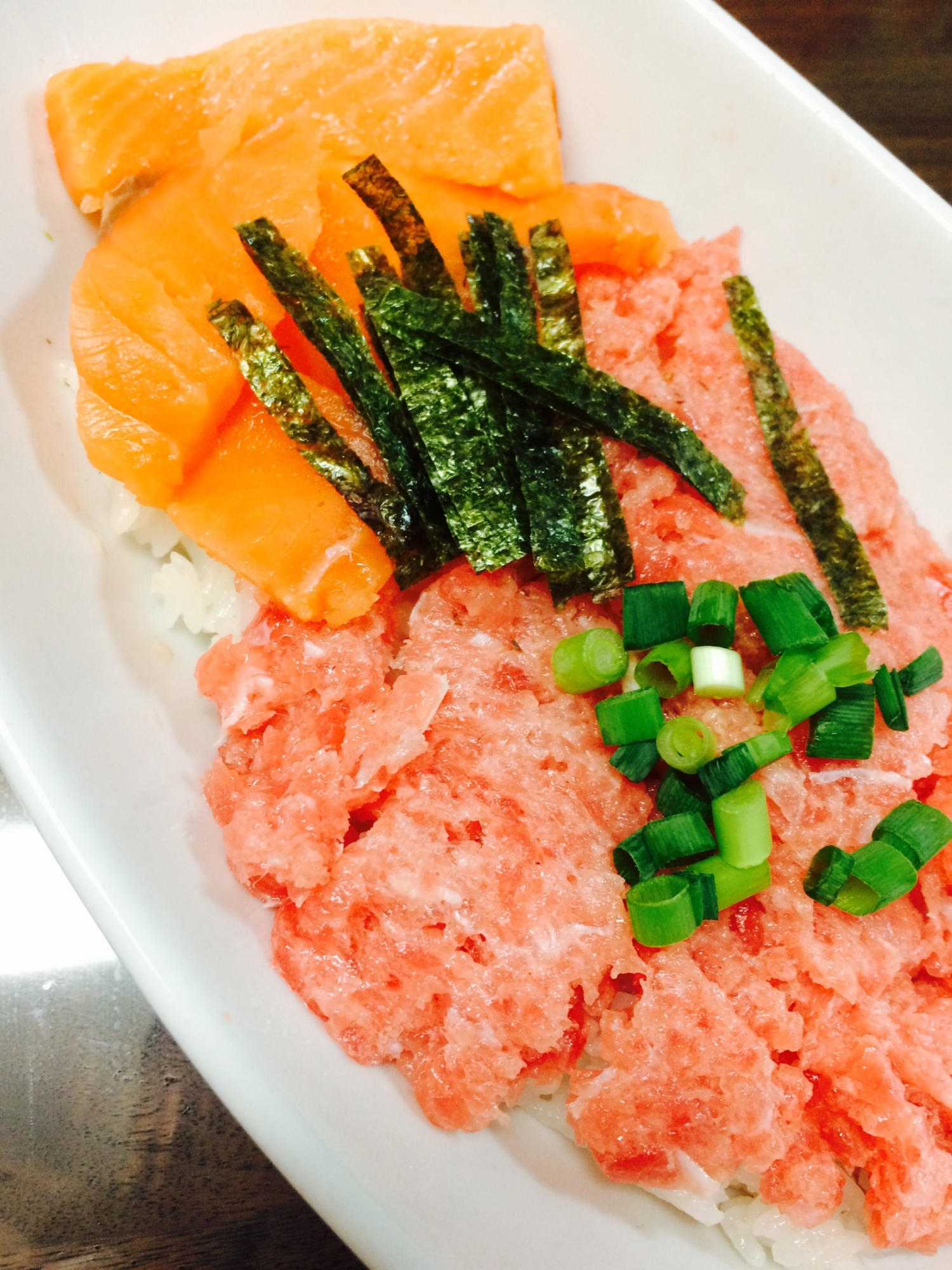 サーモン&ネギトロ丼