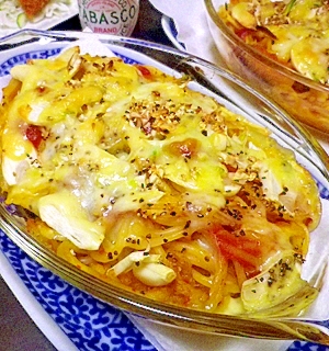 残り物すっきりお鍋さっぱり！おりこうパスタグラタン