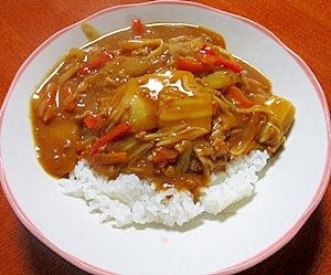 綺麗になる山芋入り白菜カレー