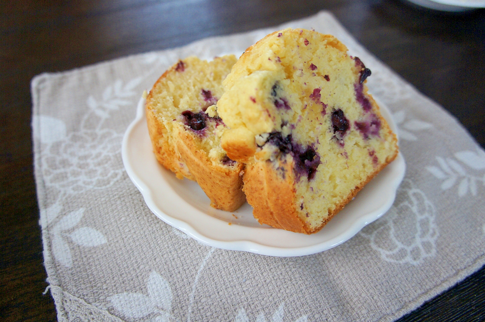 冷凍ブルーベリーでパウンドケーキ