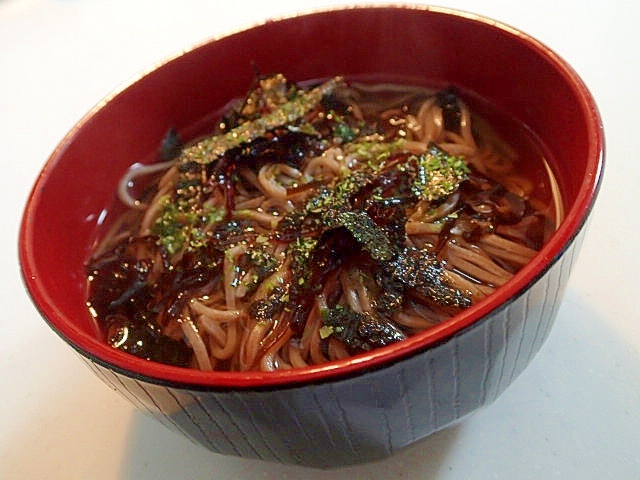 昆布と海苔のあったかお蕎麦