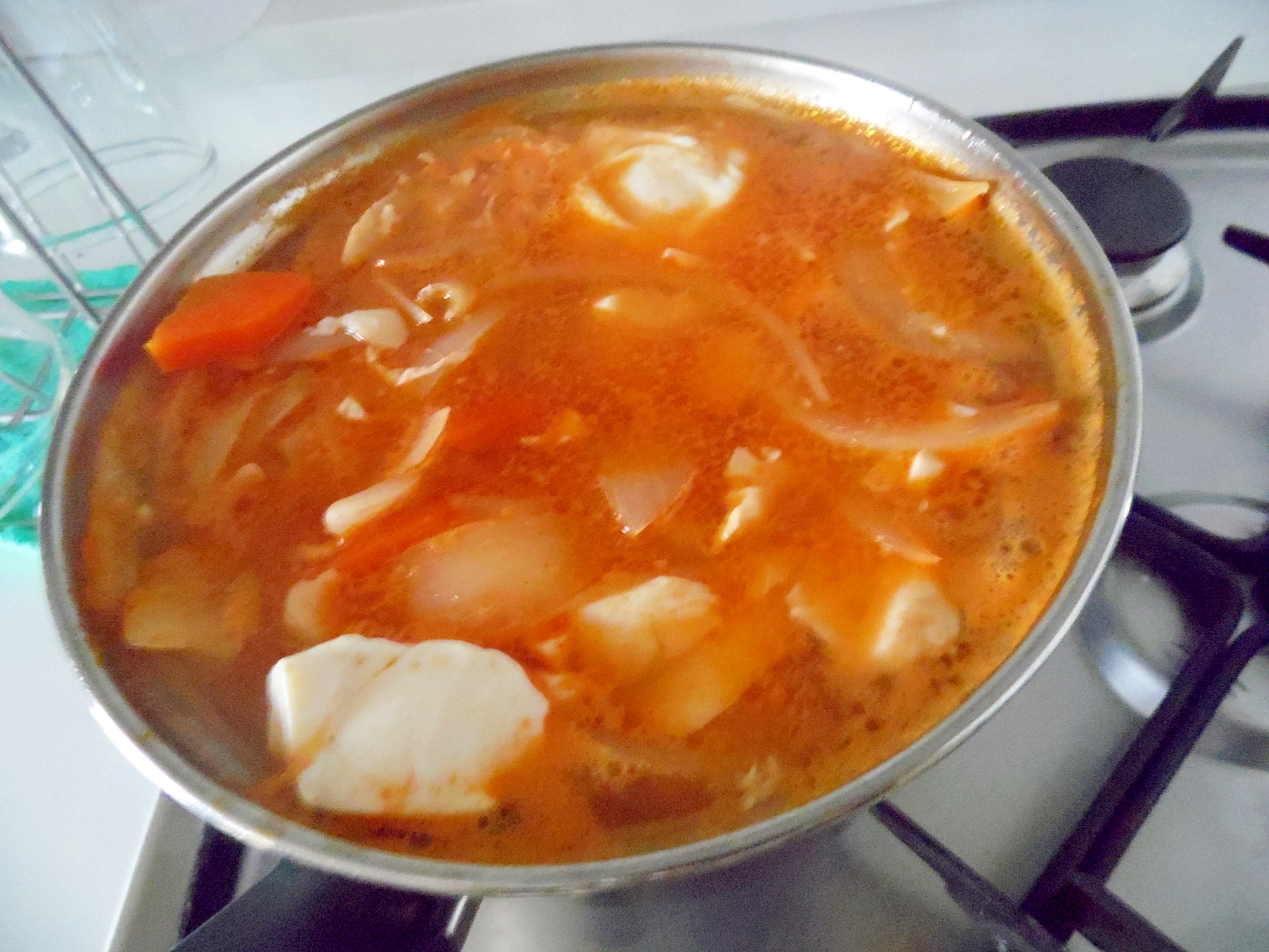 おぼろ豆腐と野菜のスープ