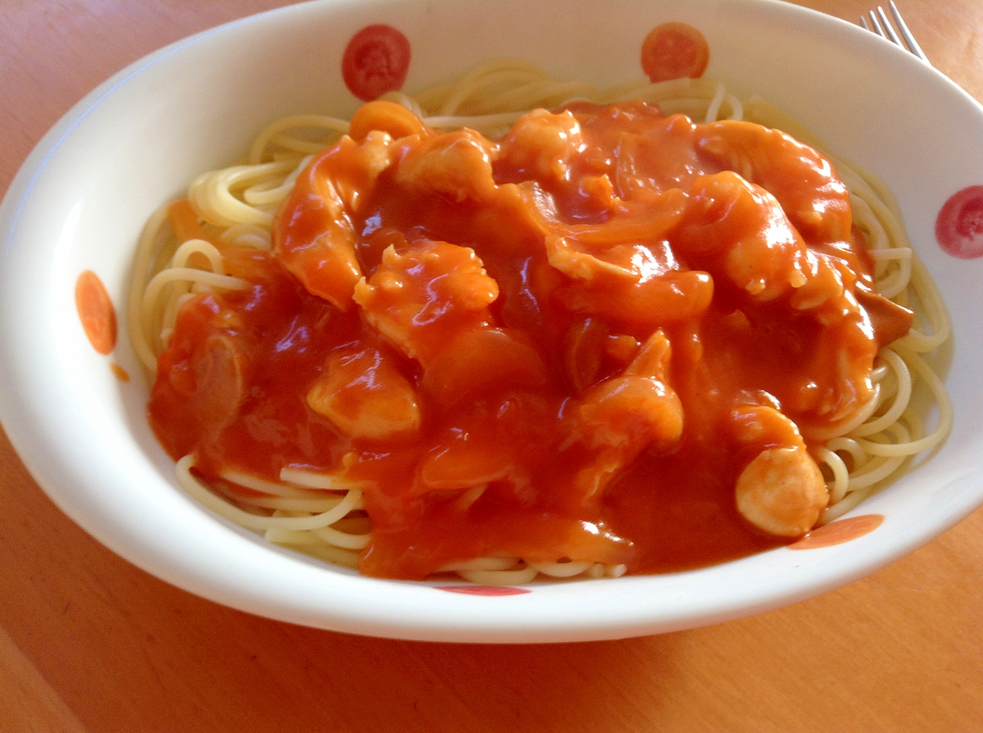 海老とささみのパスタ