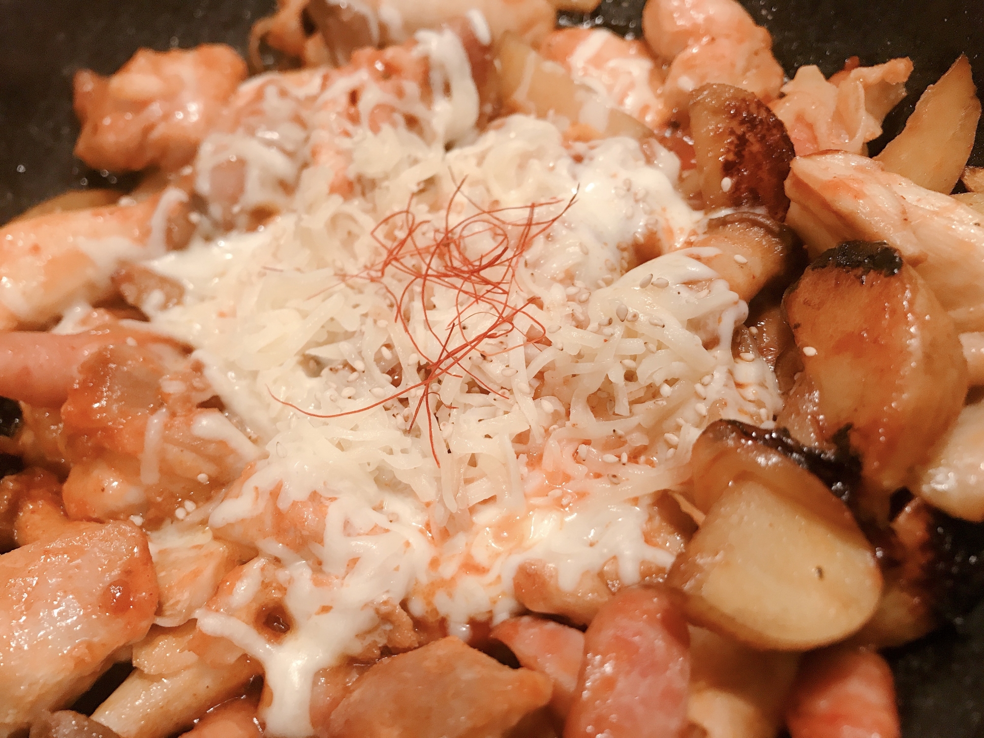 フライパン1つで作る!ひとりチーズタッカルビ