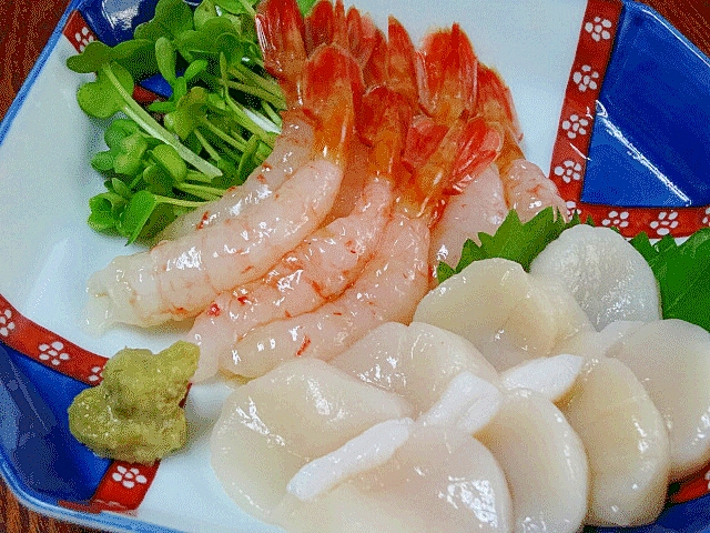 居酒屋風☆　函館グルメ「海鮮お造り二点盛」