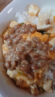 幼児食 納豆麻婆丼