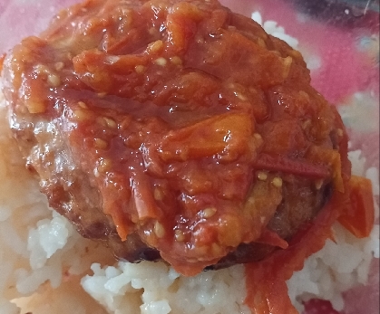 ハンバーグ丼にしました。美味しかったです。ごちそう様でした！