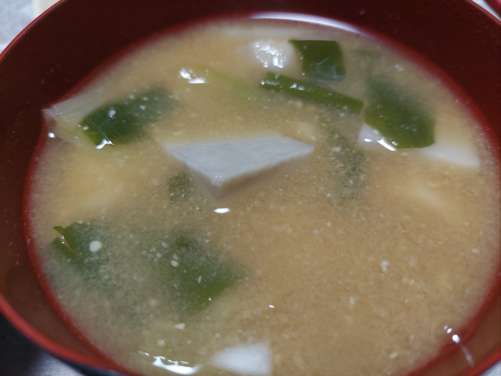 長ねぎと里芋の味噌汁