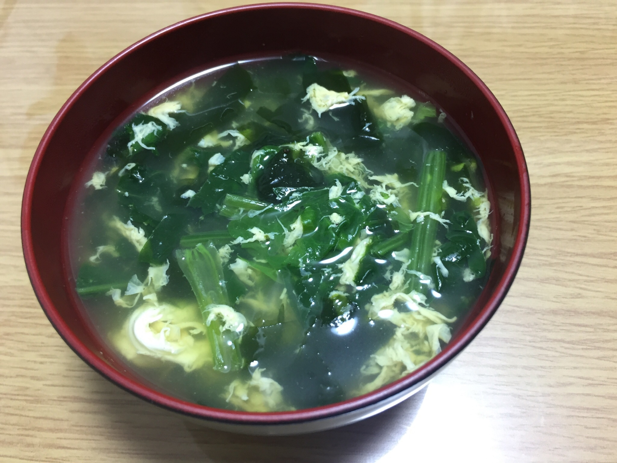 貧血対策！｢ほうれん草と卵の中華スープ｣