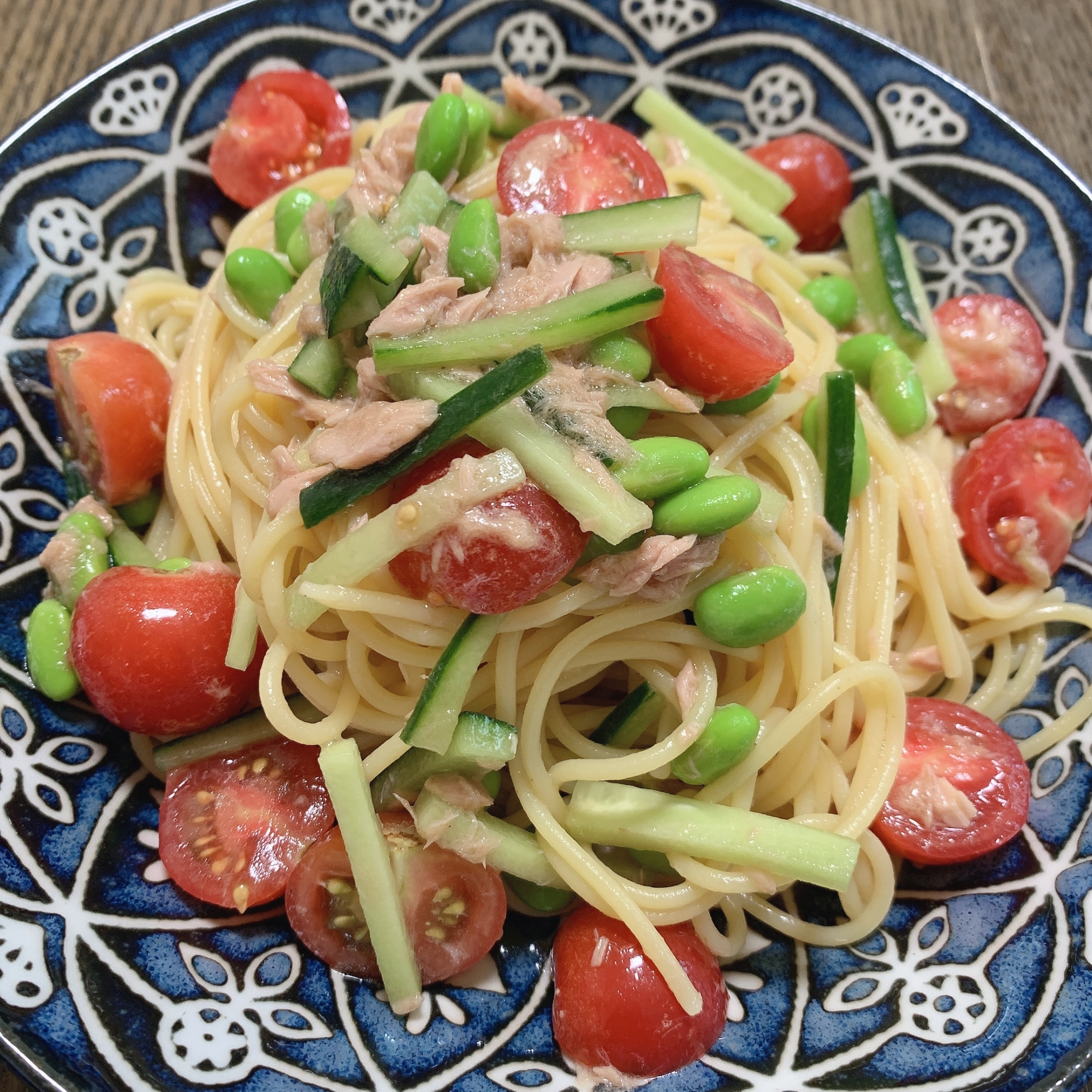 枝豆の冷製パスタ