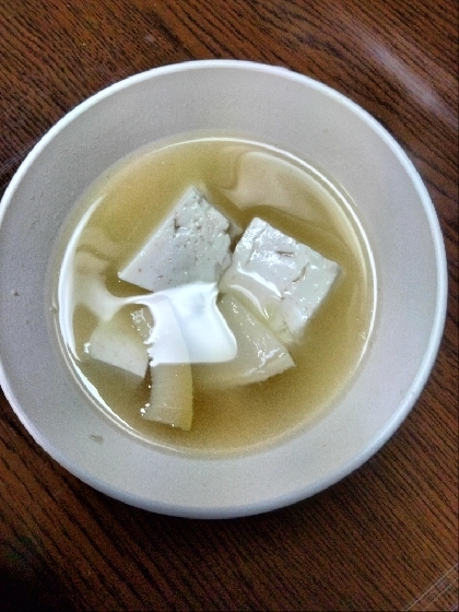 こんばんは。たけのこと豆腐の味噌汁であたたまりました♡レシピ有難うございました。