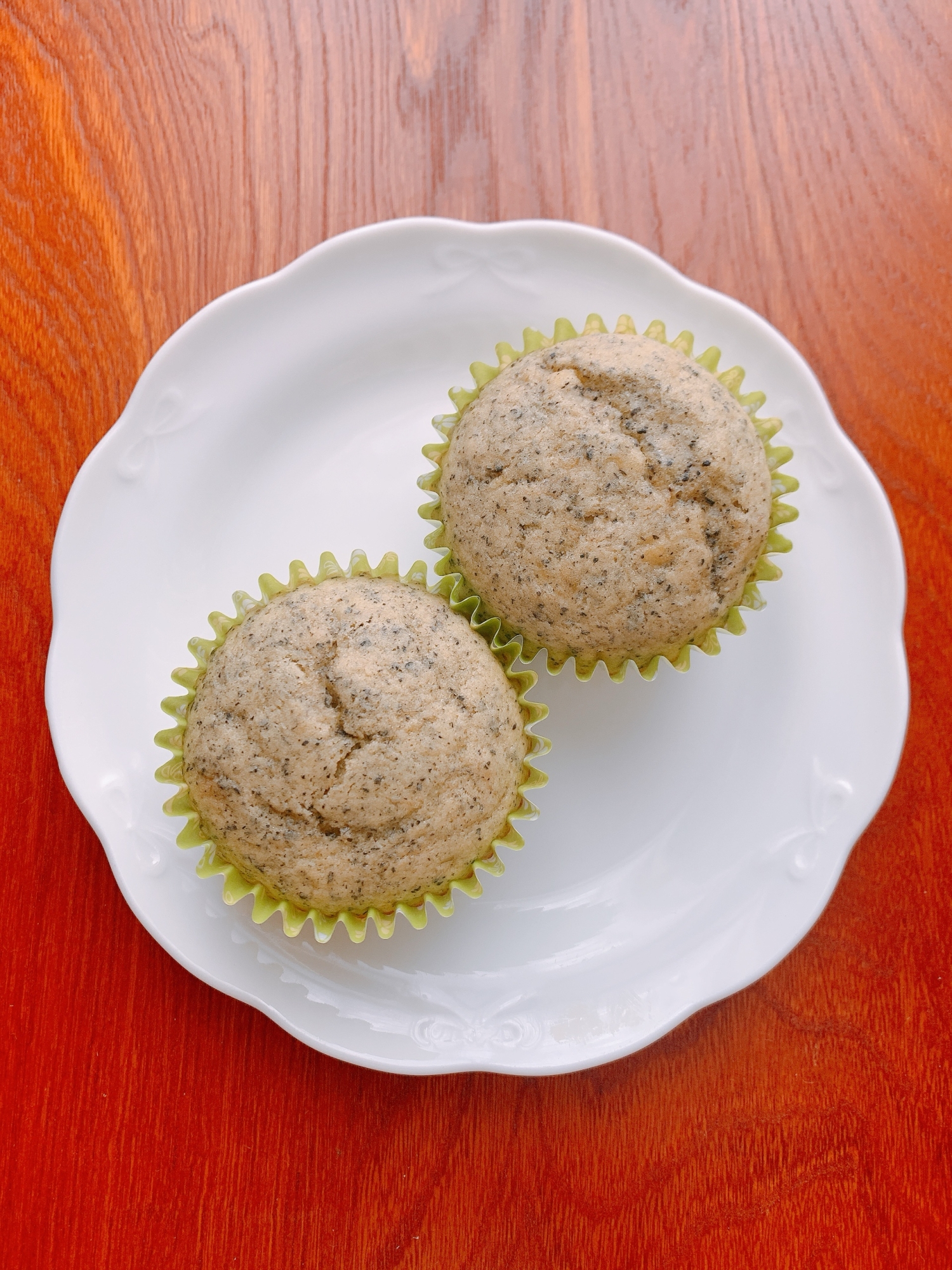 黒ごまバナナの米粉マフィン